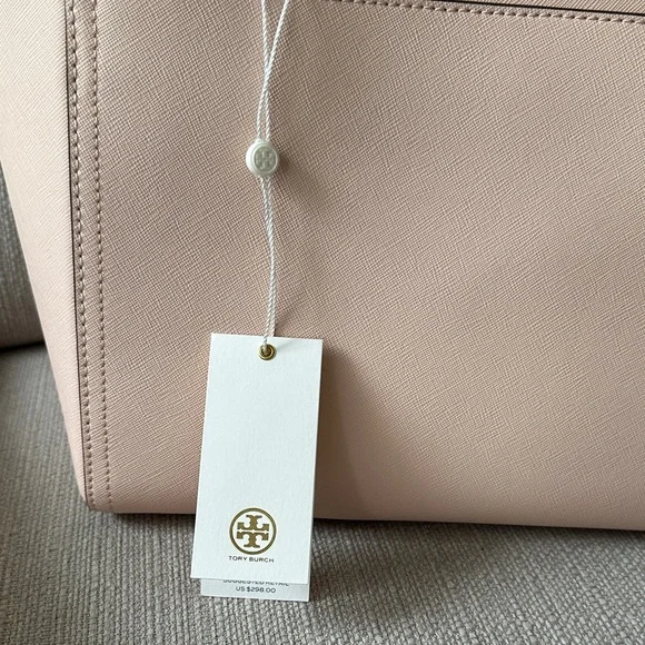 Tory Burch Robinson small Tote in pale apricot - Picture 4 of 14